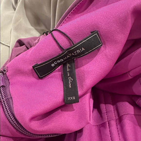 BCBG PURPLE NIKITA MAXI EVENING GOWN GRECIAN STYLE SIZE XXS NWT $458 - Picture 5 of 5